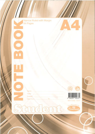 Picture of NOTEBOOK A4 NARROW LINES 64 PAGES
